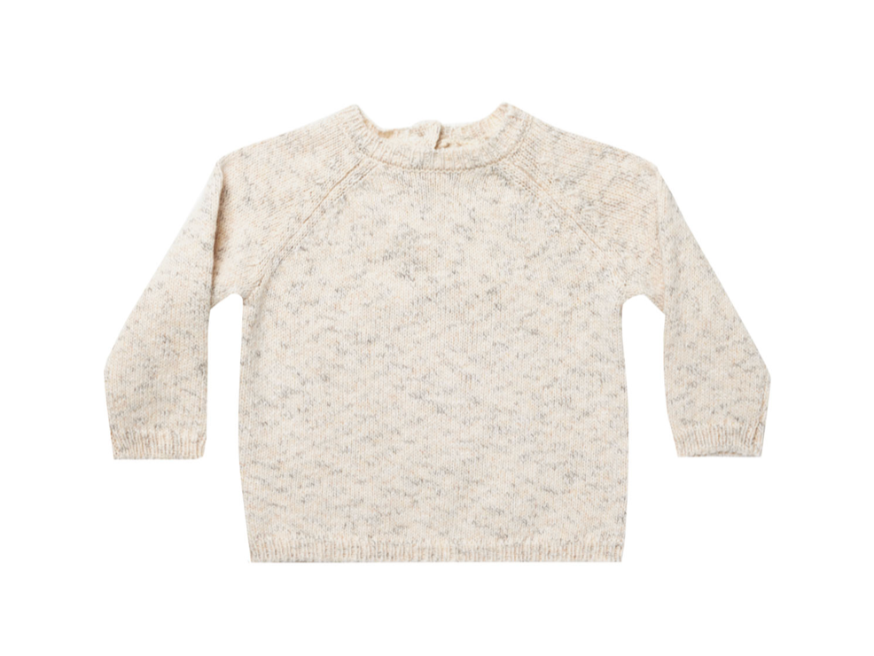 Speckled Knit Sweater in Natural    