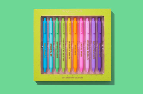 Colored Gel Pen Set - 10    