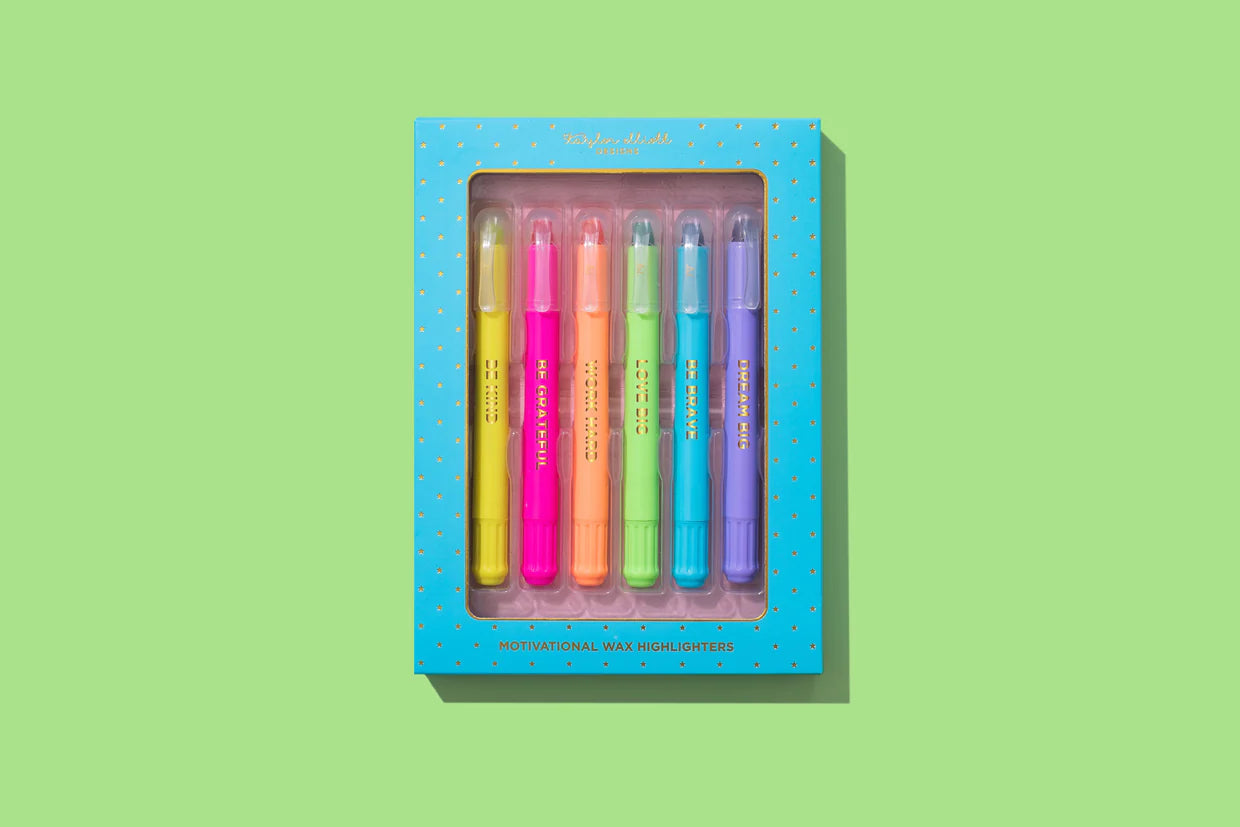 Motivational Wax Highlighter Set - 6 pack    