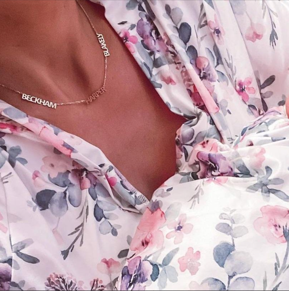 The Sis Kiss - Custom Cherish Multiple Name Necklace (Water Resistant)