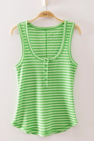Lime Stripe Tank