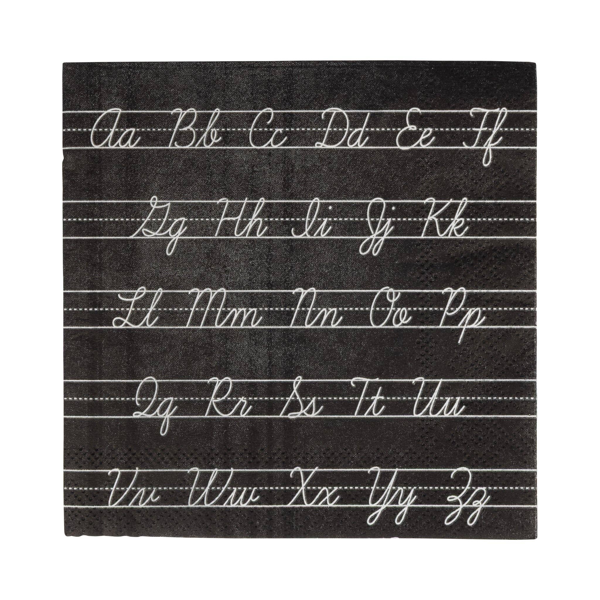 My Mind’s Eye - BTS1138 - Cursive ABCs Paper Cocktail Napkin