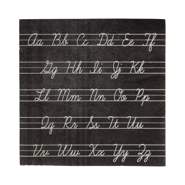 My Mind’s Eye - BTS1138 - Cursive ABCs Paper Cocktail Napkin