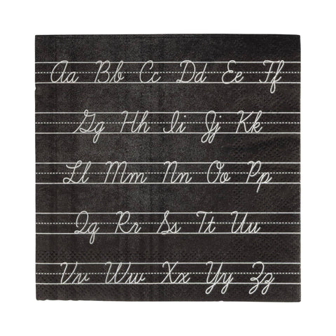 My Mind’s Eye - BTS1138 - Cursive ABCs Paper Cocktail Napkin