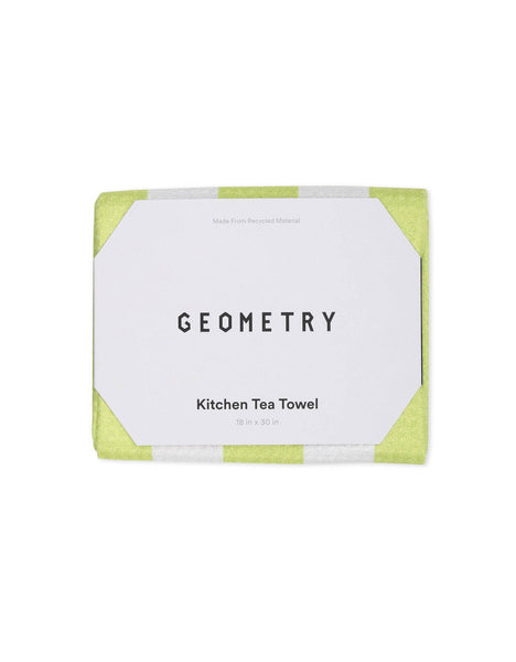 Geometry - Summer Bold Green Tea Towel