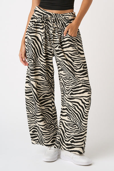 Zebra Barrel Sweatpants