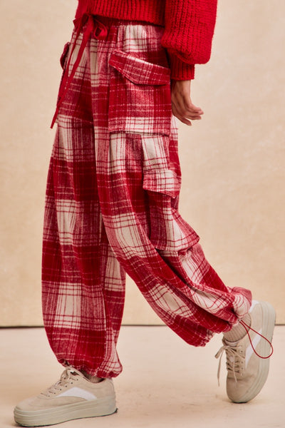 Holiday Plaid Fleece Jogger