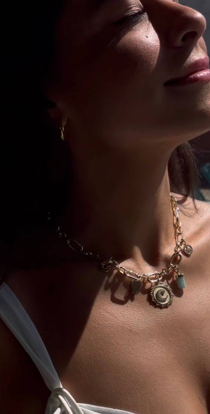 The Sis Kiss - Collectors Charm Necklace Designed for Charms Gold | Silver