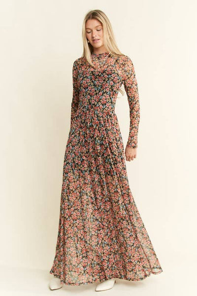 JADE BY JANE - FLORAL PRINT MAXI DRESS