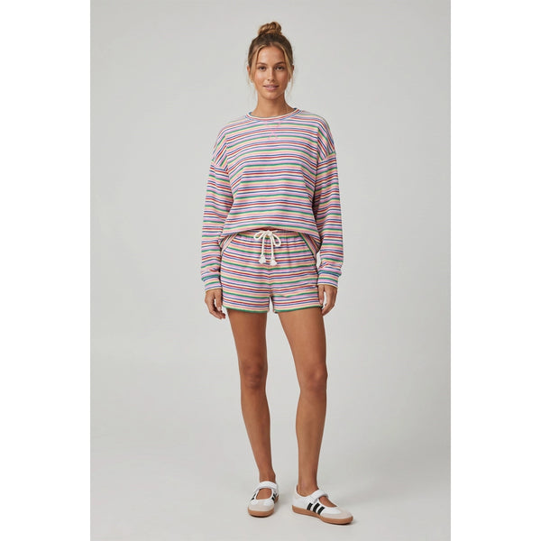 Vibrant Rainbow Terry Cloth Lounge Set – Ultra-Soft Cotton Blend