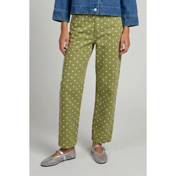 Chartreuse Dot Pant
