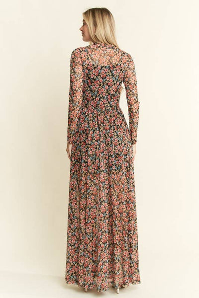 JADE BY JANE - FLORAL PRINT MAXI DRESS
