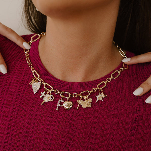 The Sis Kiss - Collectors Charm Necklace Designed for Charms Gold | Silver