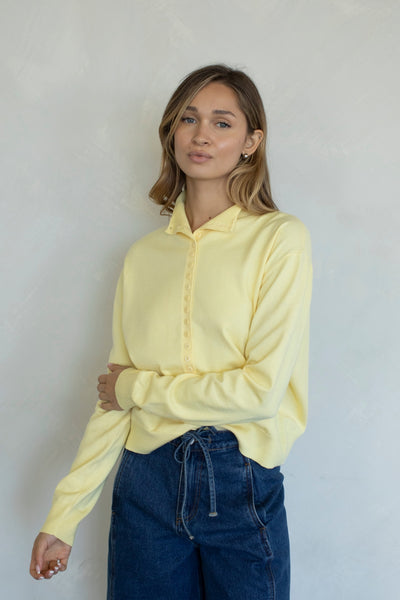 Aven Butter Yellow Cardigan