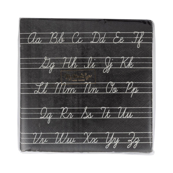 My Mind’s Eye - BTS1138 - Cursive ABCs Paper Cocktail Napkin