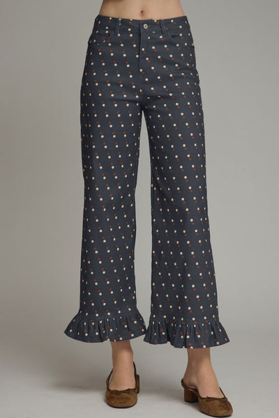 Navy Polka Pants