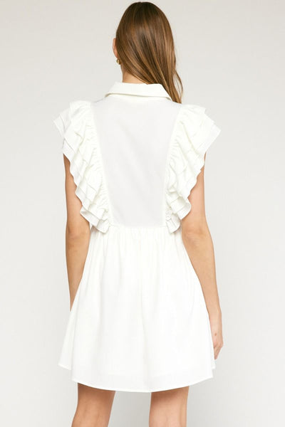 Collared Ruffle Dress    