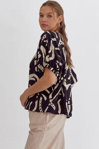 Tullie Top with Elastic Cuff    