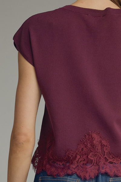 Lace Bottom Fall Knit