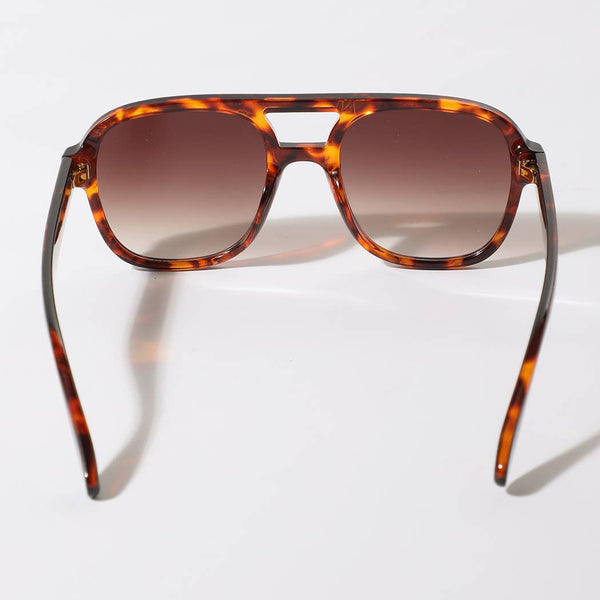 Unisex Retro Square Aviator Style Color Lense Sunglasses