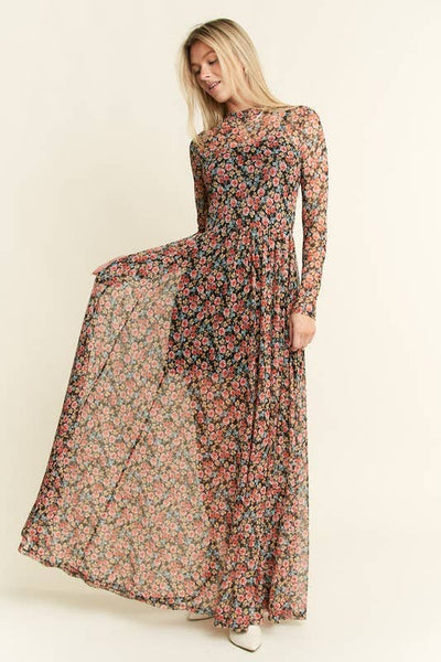 JADE BY JANE - FLORAL PRINT MAXI DRESS
