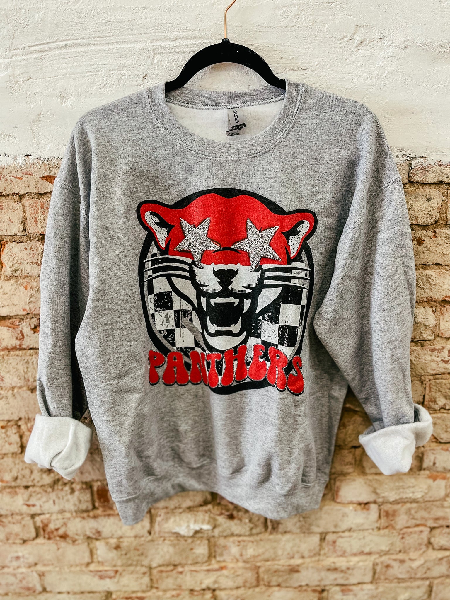 Preppy Red Panther Mascot Sweatshirt